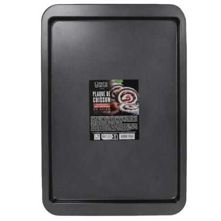 Plaque de cuisson en acier antiadhérent 33x23cm face