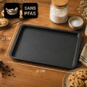 Plaque de cuisson en acier antiadhérent 33x23cm dimensions