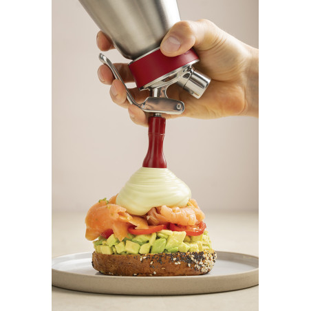 douille dôme rouge pour siphon