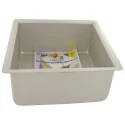 Moule alu carré 20 cm H 10 cm PME