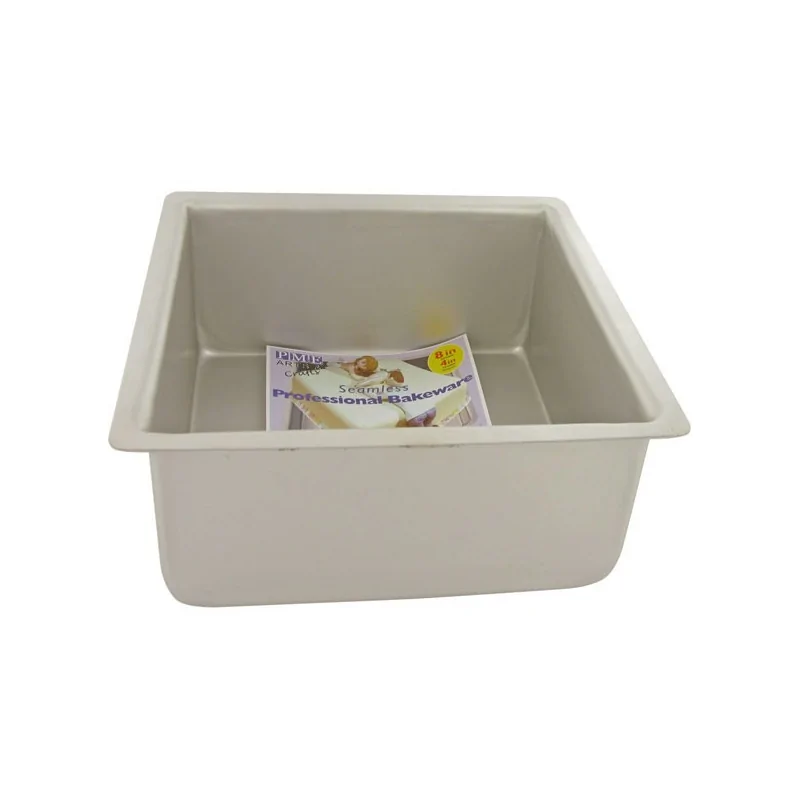 Moule alu carré 20 cm H 10 cm PME