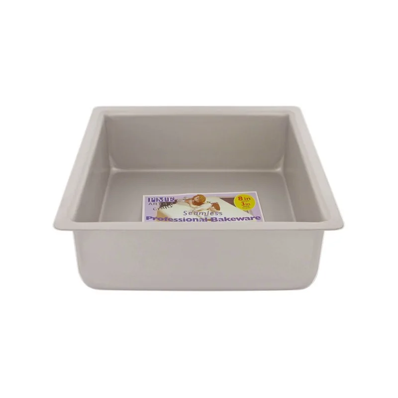 Moule alu carré 20 cm H 7,5 cm PME