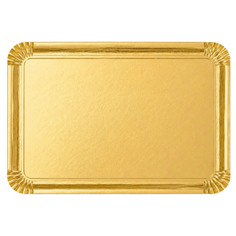 Lot de 5 plateaux traiteur doré 28 x19 cm ou 42 x 28 cm