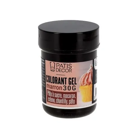 Colorant gel marron Patisdécor