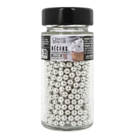 Perles  argentées...