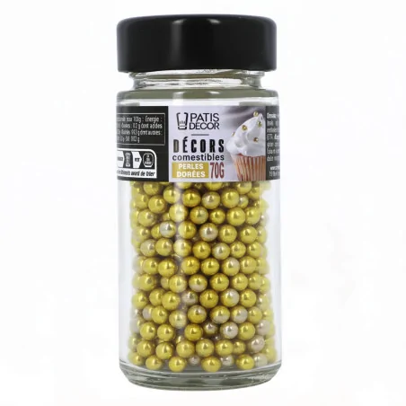 Perles dorées comestibles Ø...