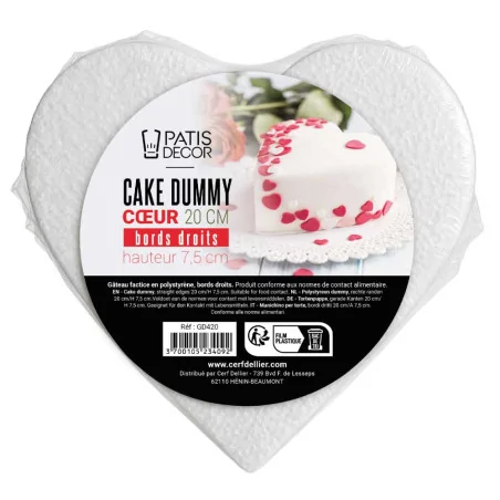 Cake dummy cœur à bords...
