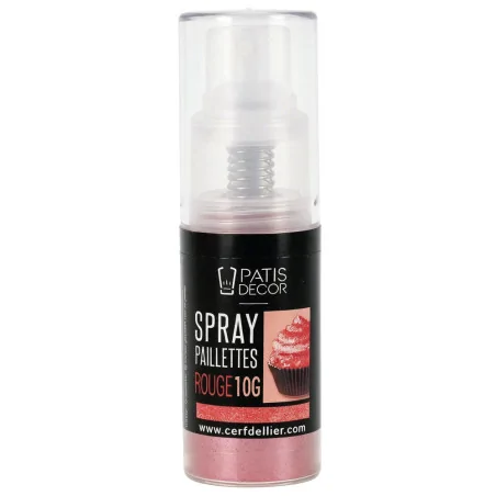 Spray de paillettes rouges 10g