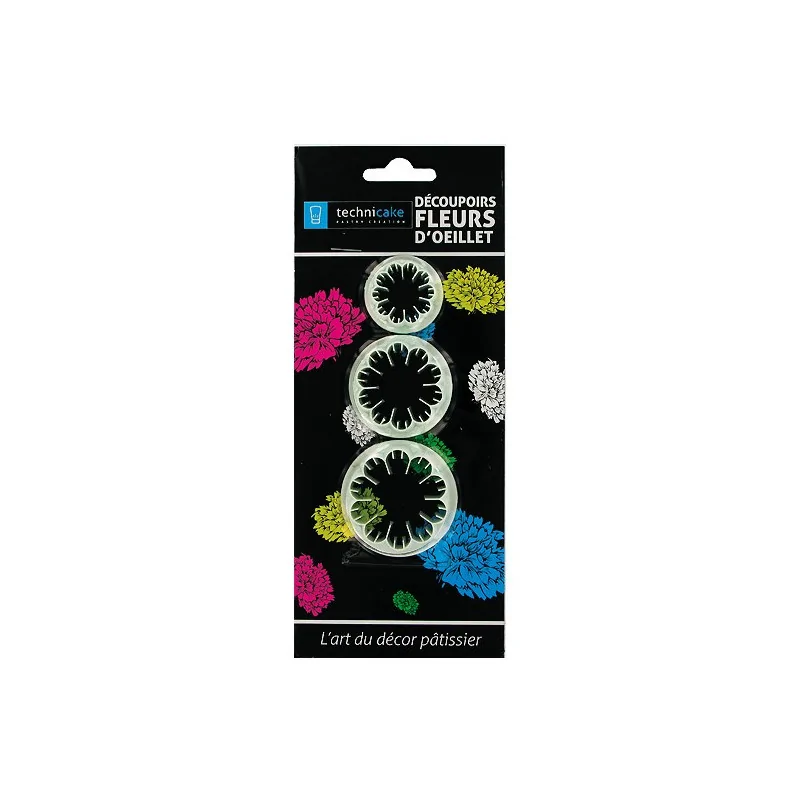 Découpoir fleur d’œillet Technicake (x3)