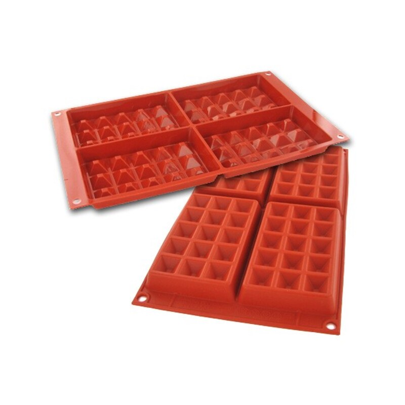 Moule silicone souple gaufres liégeoises - Silikomart