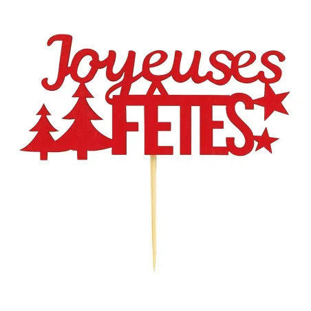 Décors sur pique "Joyeuses...