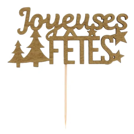 Décors sur pique "Joyeuses...