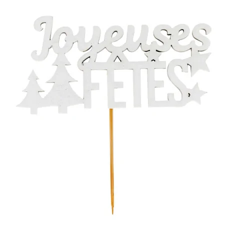 Décors sur pique "Joyeuses...