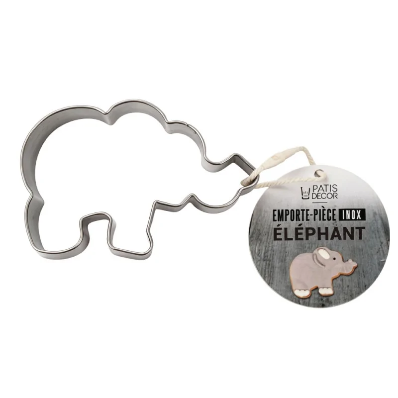 Emporte-pièce éléphant en acier inoxydable Patisdécor