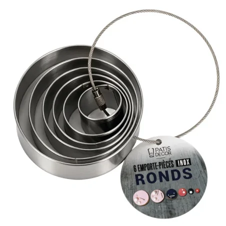 Lot de 6 emporte-pièces "Ronds" en acier inoxydable