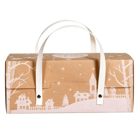 Boîte à bûche kraft à...