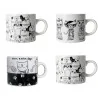 Lot de 4 tasses assorties thème "Chats et Chiens"