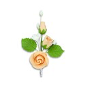 Bouquet de roses pêche en pastillage Gatodéco