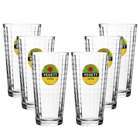 6 verres à bière Vedett...