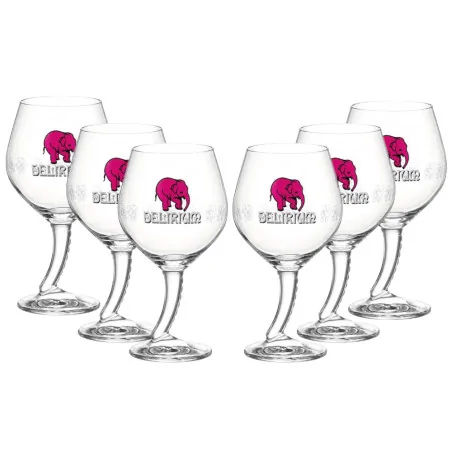 6 verres à bière Delirium -...