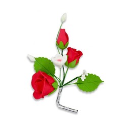 Bouquet de roses rouge en pastillage Patisdécor