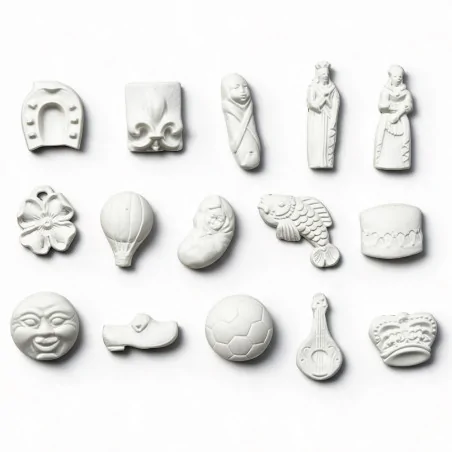 Fèves en plastique blanches...