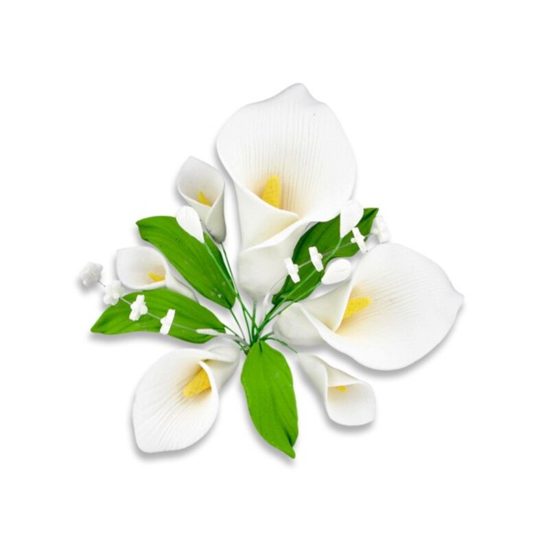 Bouquet d'arums decoration gateau mariage