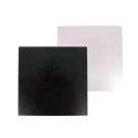 5 supports cartonnés à gâteaux carrés blanc et noir 20x20cm