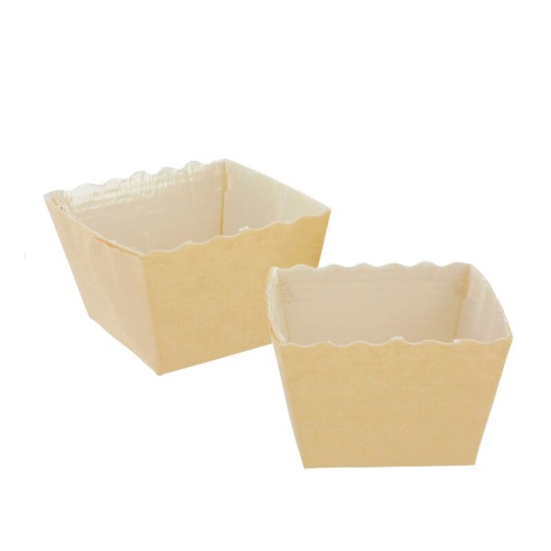 Moule à gâteau jetable carton carré 4,5 cm (x80) - Nordia