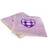 20 Serviettes en papier coeur violet Gatodéco