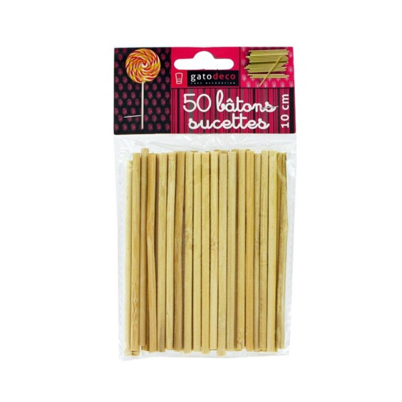 Batons de sucettes Gatodéco 10 cm (x50)