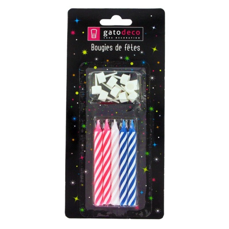 LA PATELIÈRE - Lot de Bougies avec 10 Chiffres et Support - Bougies pour  Fête d'Anniversaire Originales, Décoration pour Gâteau Garçon et Fille :  : Cuisine et Maison