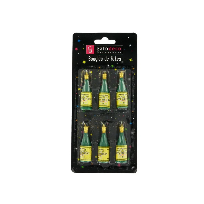 Lot De Bougies Bougie Bouteille De Champagne Patisdecor Cerf Dellier