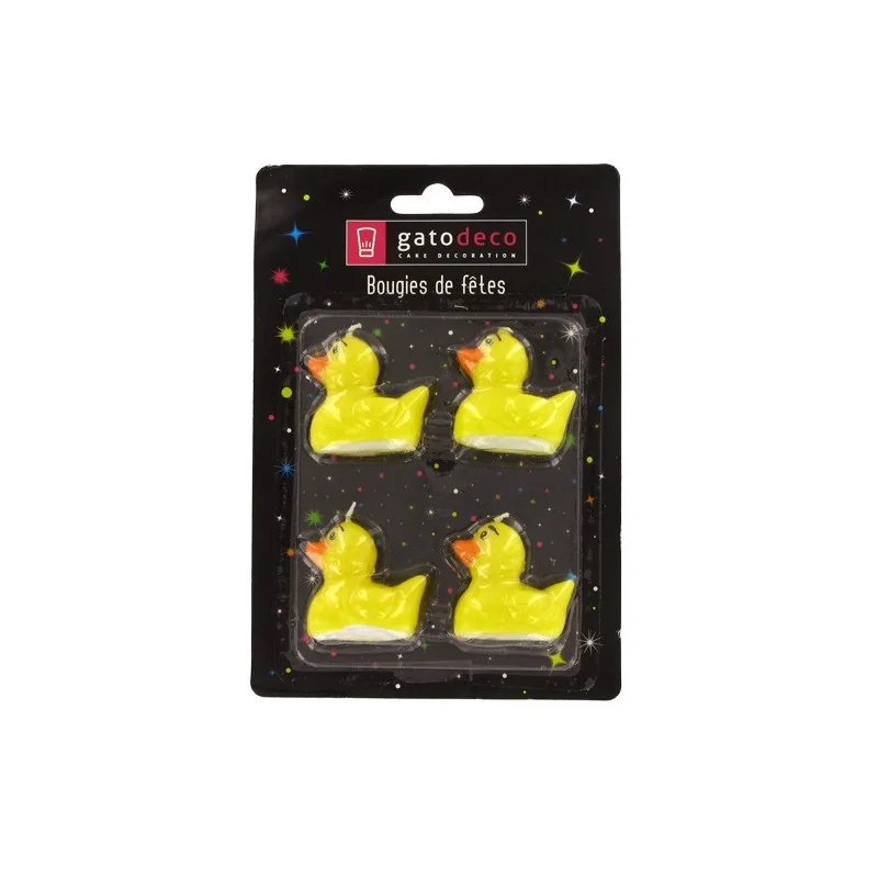 Bougies Petits Canards Gatodéco (x 4)