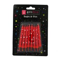 Bougie rouge coeurs blancs Gatodéco (x 8) Bougie rouge coeurs blancs Gatodéco (x 8)