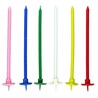 Longues bougies multicolores Gatodéco (x 6)