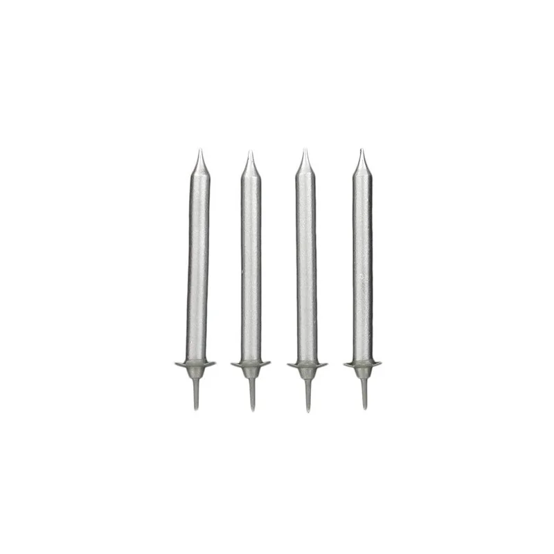Bougie argent Gatodéco (x12)