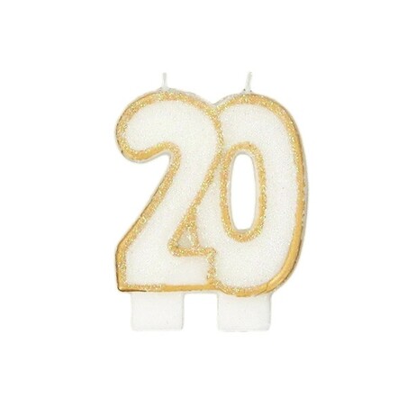 Bougie Chiffres Anniversaire 30 ans - Pailletée Argent - Jour de