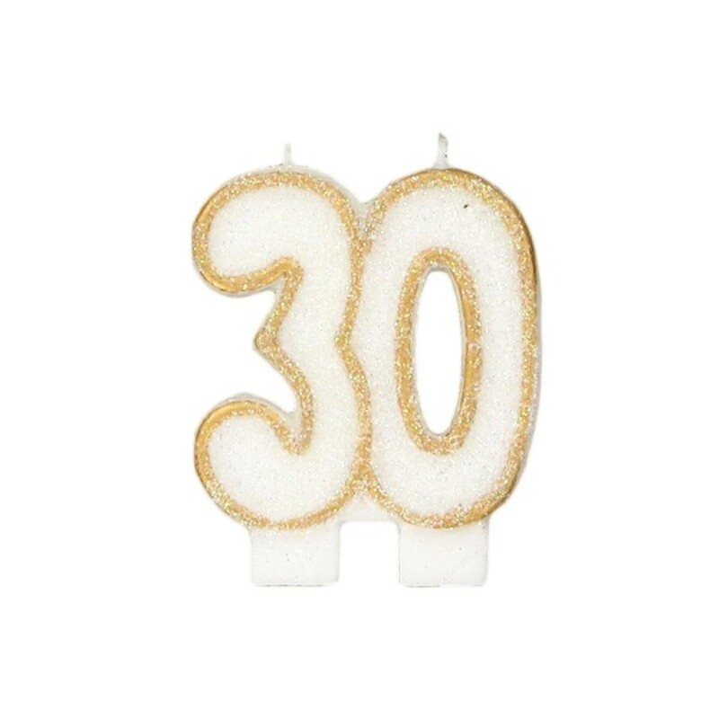 Bougies d'anniversaire, gâteau de 30 ans