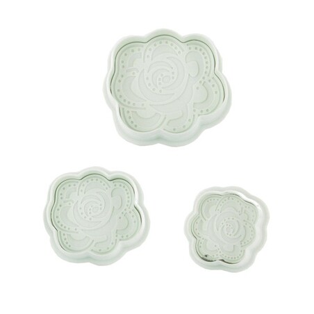 Découpoirs éjecteurs roses stylisées Technicake (x4)