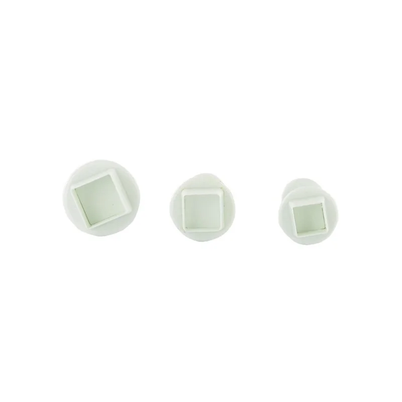 Découpoirs éjecteurs mini carrés Technicake (x3)