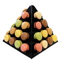 Pyramide à macarons noire Gatodéco