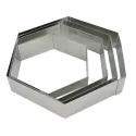 Hexagone à mousse inox ht 4,5 cm