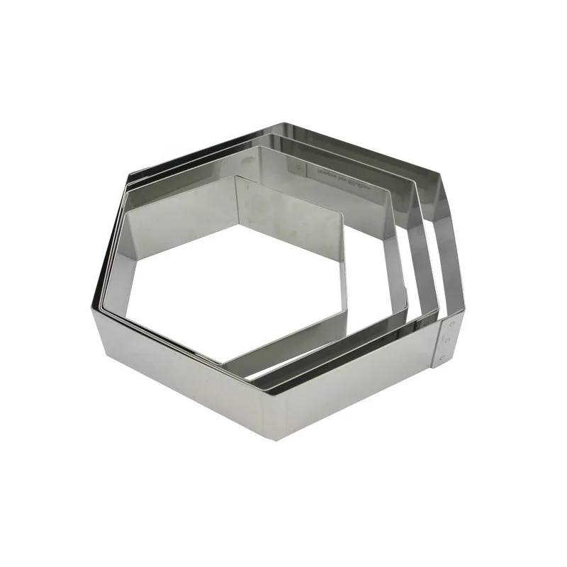 Hexagone à mousse inox ht 4,5 cm