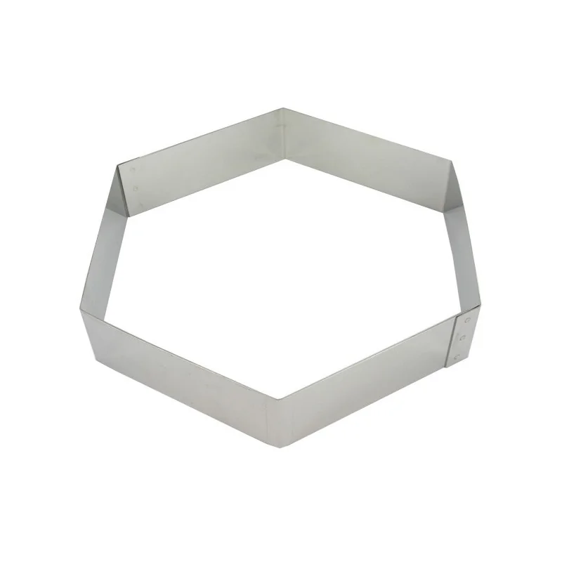 Hexagone à mousse inox ht 4,5 cm