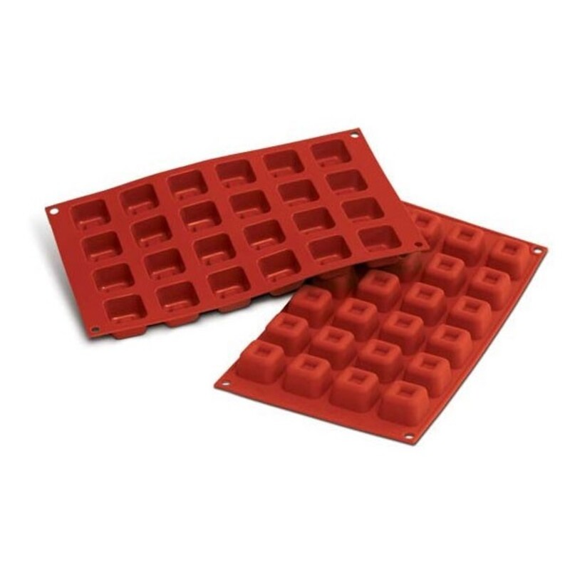 Moule silicone mini savarins carrés