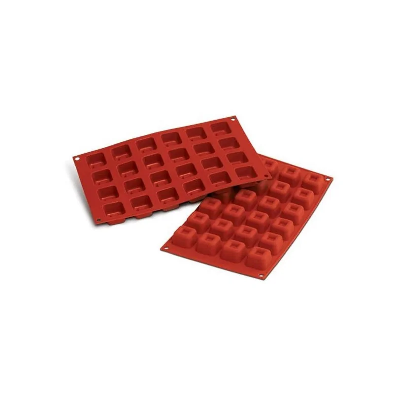 Moule silicone mini savarins carrés