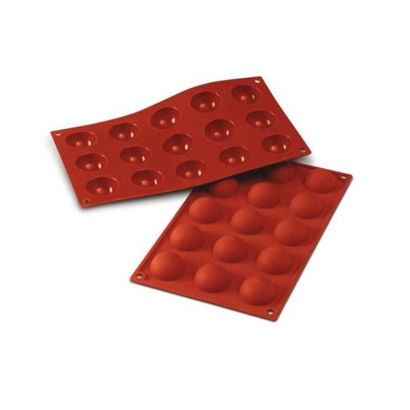 Moule Silicone 15 Mini Demi Spheres ø 4 Cm Silikomart Cerf Dellier