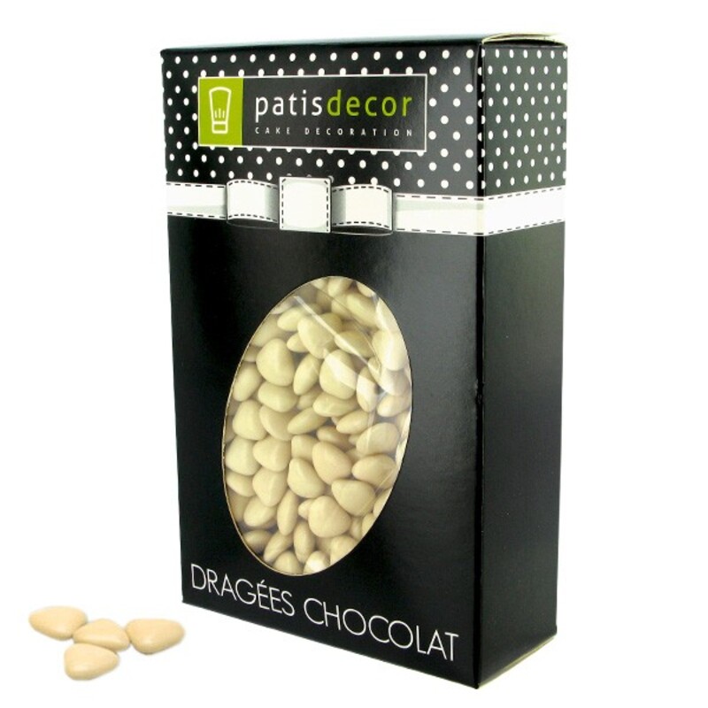 Mini-coeurs chocolat ivoire Patisdécor 500 g