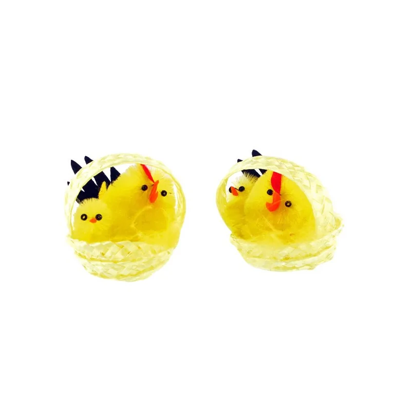 Poussins chenille plume noire (x12)